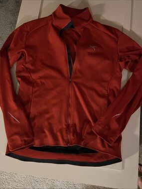 Arc'teryx Men’s Orange-Red Full Zip Utility Jacket